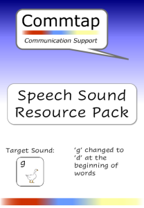 Use 'g' Instead of 'd' - Word Initial Speech Sound Pack