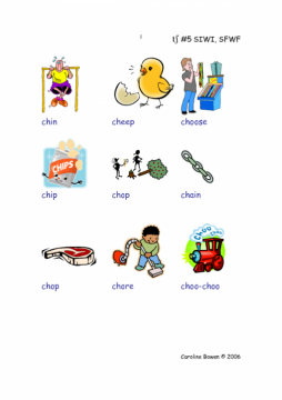 ch pictures and words - ch at starts and ends of words | Commtap