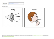 Picture symbols for noisy/quiet
