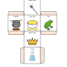 Fairy tale objects story telling dice
