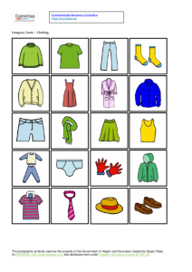 Category cards - Clothing