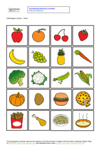 Subcategory - food - picture cards