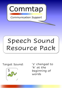 Use 's' Instead of 'k' - Word Initial Speech Sound Pack