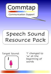 Use 'L' Instead of 'w' - Word Initial Speech Sound Pack