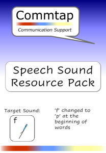 Use 'f' Instead of 'p' - Word Initial Speech Sound Pack