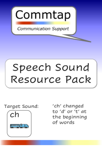 Use 'ch' Instead of 'd' or 't' - Word Initial Speech Sound Pack