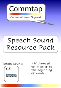Use 'ch' instead of 'k or 'g' Word Initial Speech Sound Pack