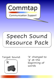 Use 'k' instead of 'g' Word Initial Speech Sound Pack