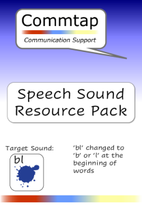 Use 'bl' instead of 'b' or 'l' Word Initial Speech Sound Pack