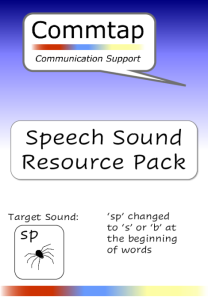 Use 'sp' instead of 's' or 'b' Word Initial Speech Sound Pack