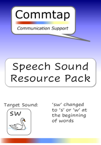 Use 'sw' instead of 's' or 'w' Word Initial Speech Sound Pack