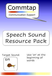 Speech Sound Pack - Use 'sn' at the beginning of words