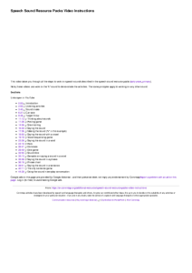 Speech Sound Resource Packs Video Instructions