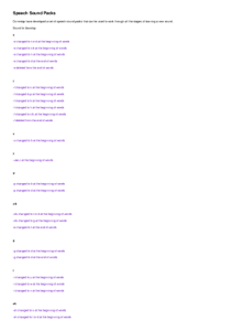 Speech Sound Packs