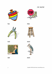 st sp sk - words with pictures - beginnings of words | Commtap